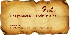 Feigenbaum Libériusz névjegykártya